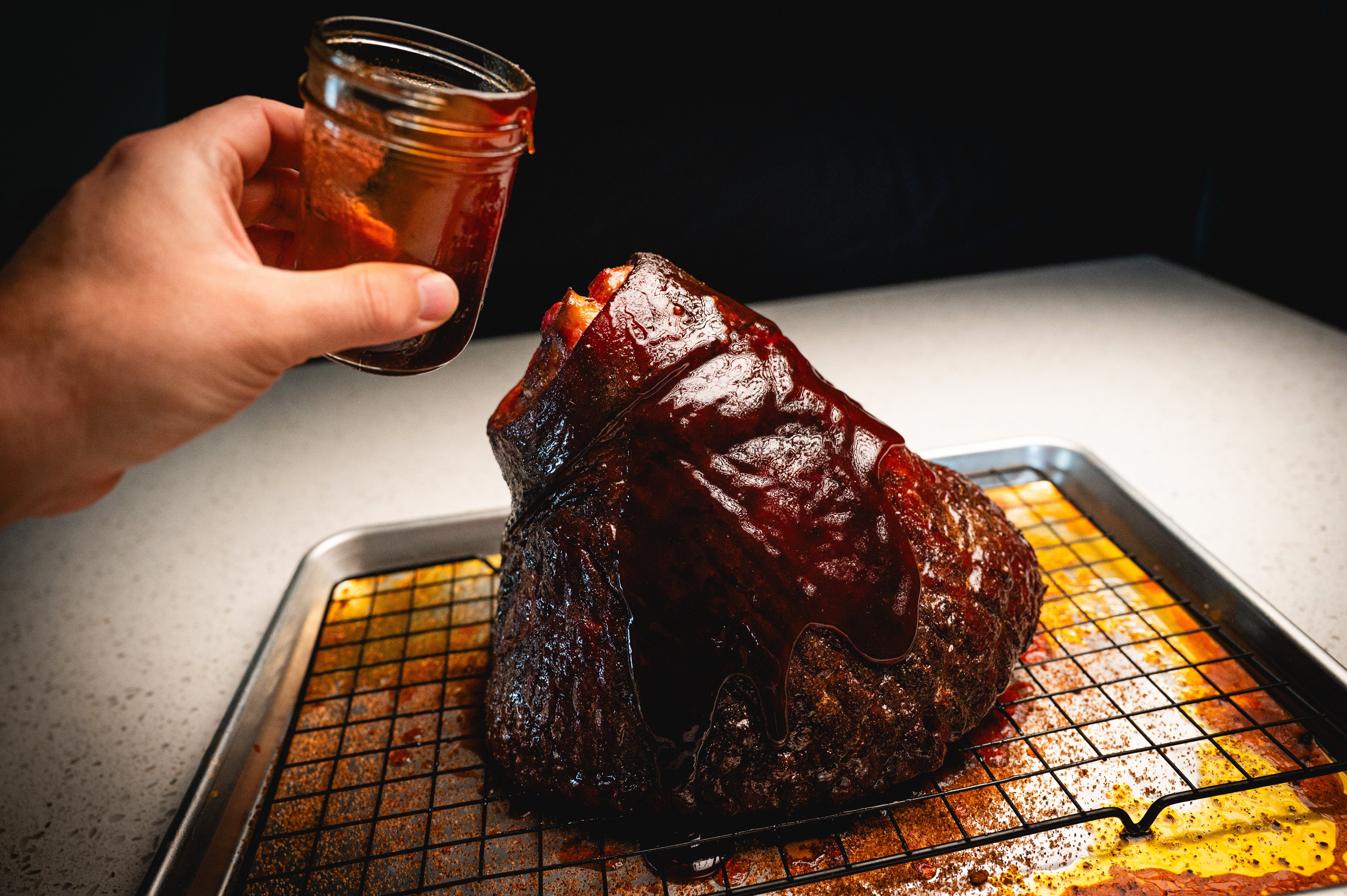 Maple Bourbon Glazed Ham
 &ndash; Barbaric BBQ