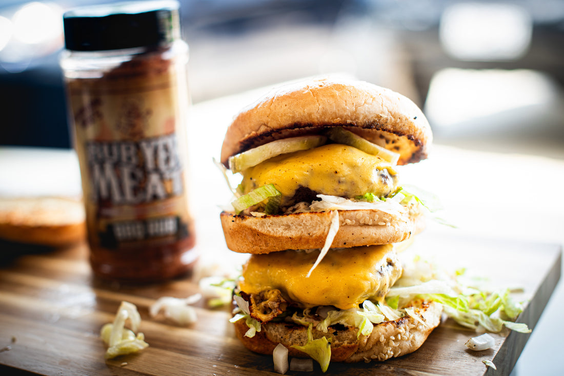 Homemade Big Mac-Style Burgers with Rub Yer Meat