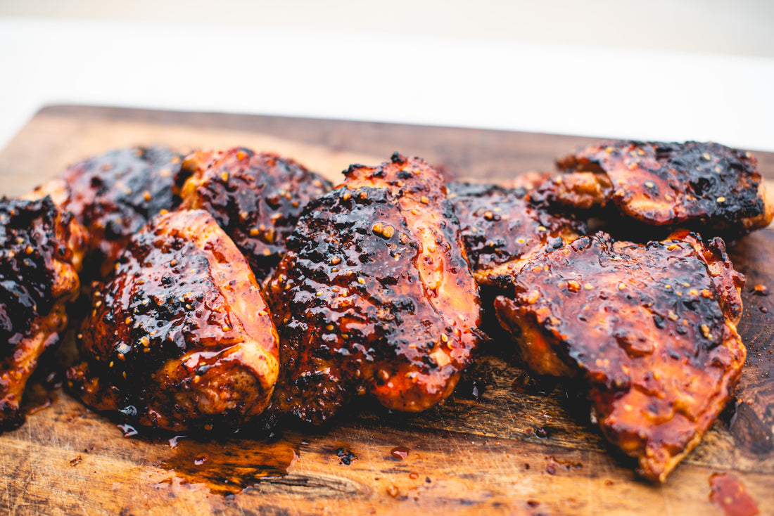 Sticky Honey Chili Crisp Chicken Thighs