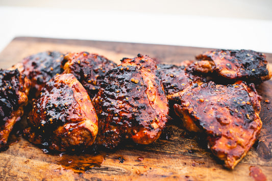 Sticky Honey Chili Crisp Chicken Thighs