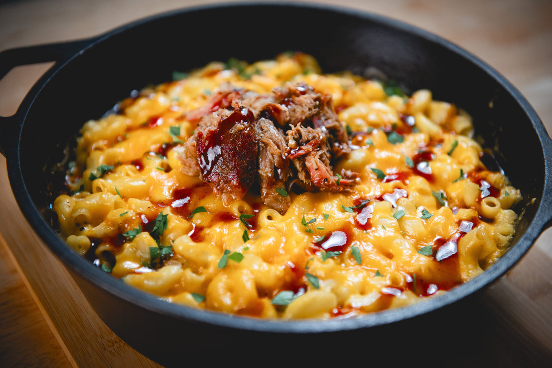 Smoked BBQ Pulled Pork Mac & Cheese