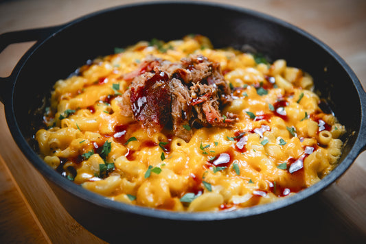 Smoked BBQ Pulled Pork Mac & Cheese