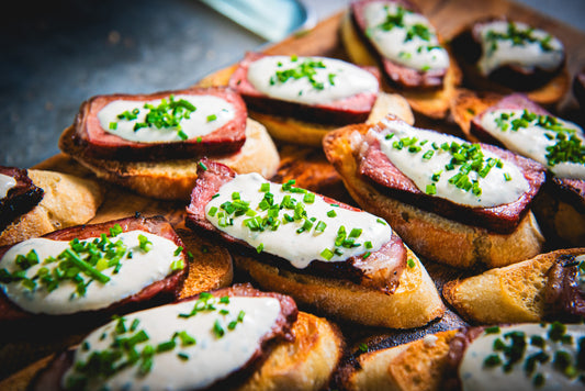 Steak Crostini with Spicy Horseradish Cream: The New Year’s Eve App That Makes You Look Way Fancier Than You Are