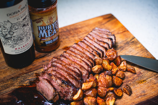 Cast Iron New York Strip Steak with Crispy Air Fryer Potatoes