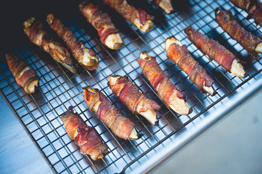 Smoked Bacon Wrapped Pickles with Rub Yer Meat