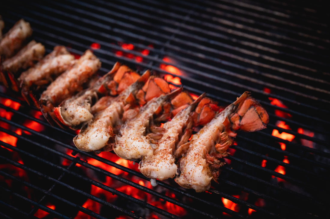 Grilled Lobster Tails with Rub Yer Meat Butter Baste
